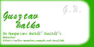 gusztav walko business card